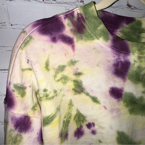 Reflex tie‎ dye cropped sweatshirt size L - Picture 3 of 7